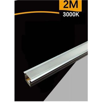 Trade Shop Trade Shop Traesio - Trade Shop - Profilo In Alluminio 2mt Completo Di Strip Led + Cover 12v 7w/mt Al-12v-2025-120