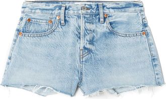 Re/Done mid-rise denim shorts - women - Cotton - 32 - Blue
