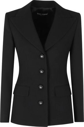 Dolce & Gabbana Giacca - Dames - Blazers - Zwart - M - Wol - Jassen