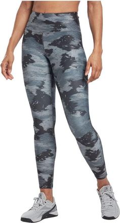 Reebok Womens Identity Train Camo Leggings Black XS
