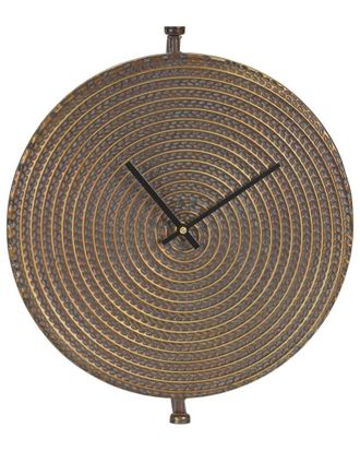 Melrose International Bronze Metal Wall Clock With Suspended Stand