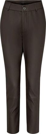BTF-CPH Cropped Stretch Leggings - Dames - Leren Broeken - Grijs - XL - Leer - Broeken