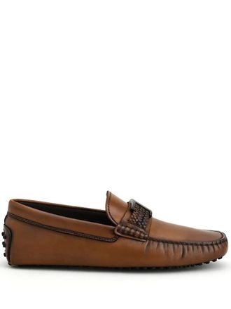 Tod's Gommino loafers - men - Calf Leather/Rubber/Calf Leather - 10 - Brown