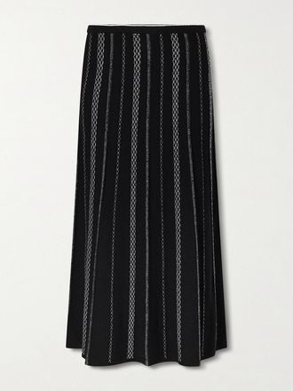 Proenza Schouler Gonna Maxi In Maglia Jacquard A Righe Morena - Nero