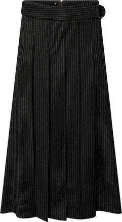 Windsor Midi Rok - Dames - Midirokken - Zwart - XL - Wol - Rokken