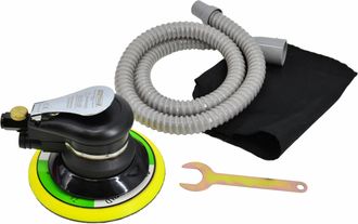 OEM Lijadora Exc&eacute;ntrica Neum&aacute;tica Awtools - Modelo 150mm Con Manguera, Ideal Para Pulir Superficies, Alta Eficiencia, Dise&ntilde;o Ergon&oacute;mico, F&aacute;cil Manejo Y Du
