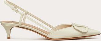 Valentino Garavani Vlogo Signature Patent Leather Slingback Pump 40Mm Wo