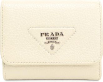 Prada White Leather Wallet (Tri-Fold) (Pre-Owned)