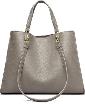 Generic Compatible For Women Bags Leather Shoulder Crossbody Messenger Tote Bag Large Handbag Purses(Grey)