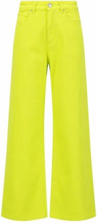 Brand Unique Lima Wide Jeans - Dames - Loose Fit Jeans - Geel - L - Jeans