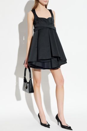 Alexander McQueen Sleeveless Short Dress, Womens, Black