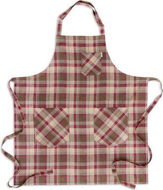 Solino Home Linen Apron 33 x 30 in for Dining Table, Holiday and Everyday Table Decor - Linen Bib Apron in Rustic Multicolor at Nordstrom, Size Medium