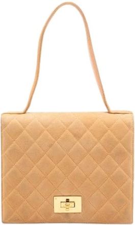Chanel Borsa a mano Pre-owned in camoscio trapuntato - - Pre-owned - Donna - Beige - ONE SIZE