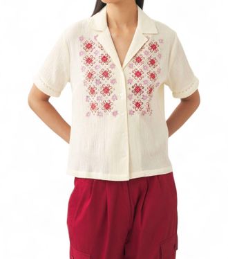 Antik Batik Jena Blouse In Cream