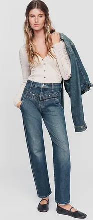 Mother Rock Candy Tune Up High-Rise Straight Jeans