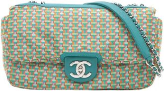 Chanel 2016-2017 Medium Quilted Lambskin Rubber Coco Rain Flap crossbody bag - women - Lambskin/Rubber - One Size - Blue
