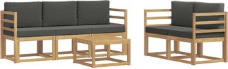 vidaXL Conjunto De Sof&aacute;s De Exterior 6 Uds. Vidaxl