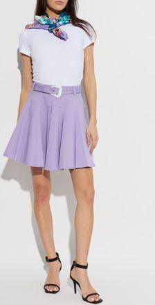 Versace Jeans Couture Short Skirt With Belt, Womens, Purple