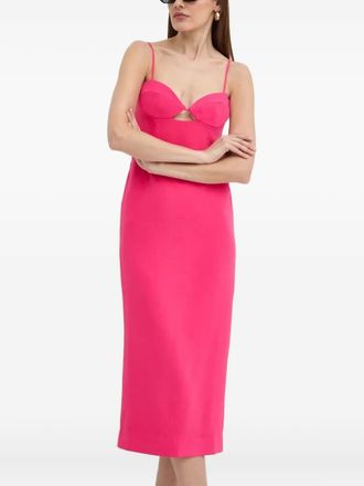 Bardot cut-out midi dress - Pink