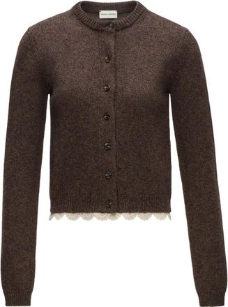 Magda Butrym Wol Cardigan - Dames - Vesten - Bruin - M - Wol - Truien & Vesten