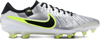 Nike Tiempo Legend 10 Elite FG metallic football sneakers - Argento