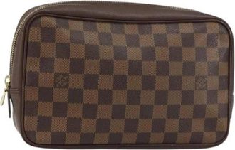 Louis Vuitton Pre-owned Canvas Clutch - Dames - Vintage Clutch - Bruin - ONE Size - Vintage