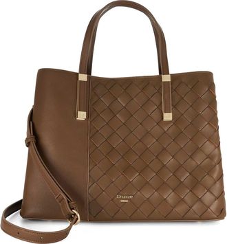 Dune London Dorry Leather Tote in Brown at Nordstrom
