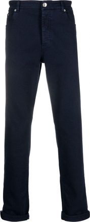 Brunello Cucinelli 5 POCKET DYED DENIM JEANS Size: 50, colour: NAVY