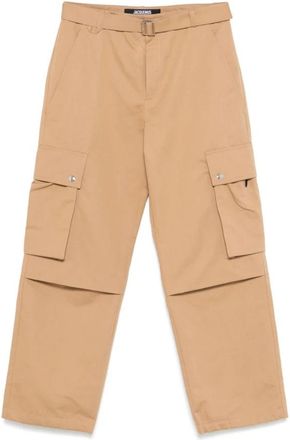 Jacquemus Le Cargo Pant - Heren - Straight fit broeken - Bruin - S - Katoen - Broeken