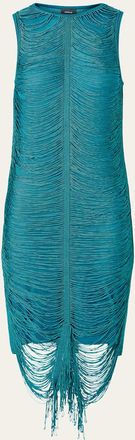 Akris Sleeveless Silk Knit Midi Sheath Dress