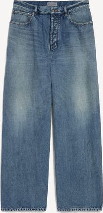 Balenciaga Mens Baggy Fit Jeans Blue