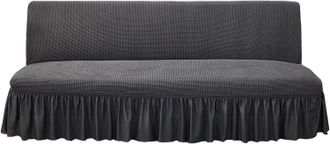 OEM Funda Suave El&aacute;stica Antideslizante Con Dobladillo Tipo Falda, Extra&iacute;ble, Gris Oscuro, Talla L