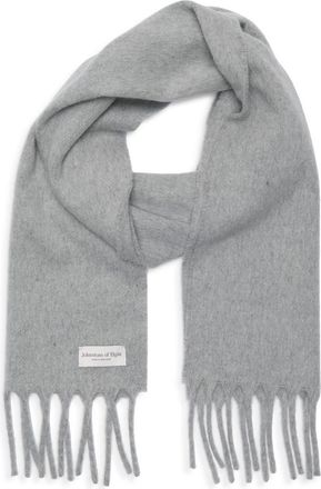 Johnstons of Elgin Mull Wool Fringe Scarf in Light Grey Ha0200 at Nordstrom