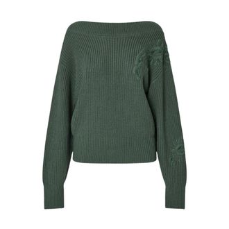 Liu Jo Cf 6031 Ma 22S 90312 - Dames - Ronde hals truien - Groen - S - Truien & Vesten