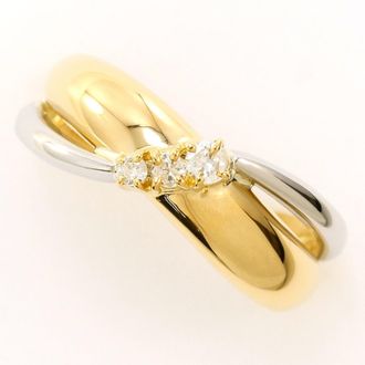 C&A Platinum Yellow Gold Yellow Gold (18K) Platinum 900 Band Ring (Pre-Owned)