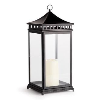 Napa Home & Garden Kito Outdoor Lantern Candle Holder Large in Black at Nordstrom