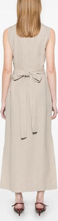 Brunello Cucinelli Womens Wrap-Effect Midi Dress Ss25 W