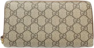 Gucci Pre-owned Wallets, female, Beige, Size: ONE SIZE Pre-owned Fabric Wallet