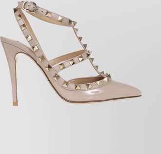 Valentino Garavani strappy pointed toe pumps with gold studs
