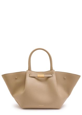 DeMellier The New York Midi Grained Leather Tote - Taupe - One Size