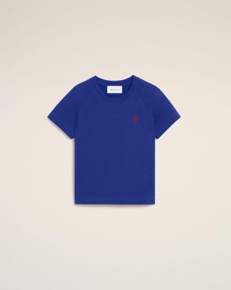 Ami Blue cotton t-shirt with Ami de Coeur Blue - 10 ans - Unisex