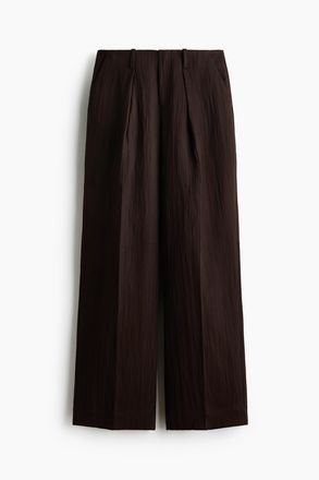 H&M Elegante Hose aus Crinklestoff - Brown