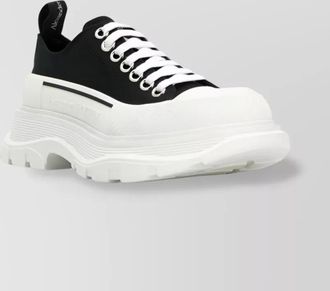Alexander McQueen canvas lace-up platform sneakers
