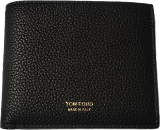 Tom Ford Klassieke Bifold Portemonnee van Generfd Leer - Heren - Portefeuilles - Zwart - ONE Size - Leer - Accessoires