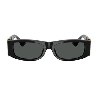 Versace Logo-Embellished Black Acetate Sunglasses - Black