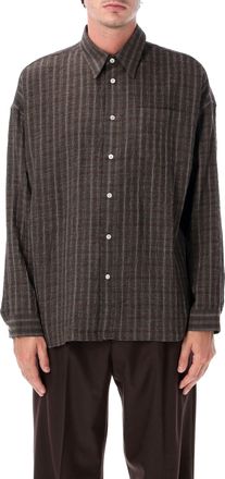 Sunflower Stable Textured Checkered Cotton-Blend Casual Shirt