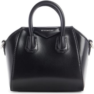 Givenchy Micro Antigona Leather Satchel in Black at Nordstrom