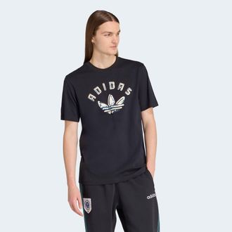 adidas T-Shirt ADIDAS ORIGINALS GRFX TEE, Herren, Gr. XL, schwarz, Obermaterial: 100% Baumwolle, Rundhals, Shirts T-Shirt, lockerer Schnitt, mit Grafik auf d
