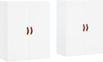 vidaXL Wall Mounted Cabinets 2 pcs White 69.5x34x90 cm Vidaxl