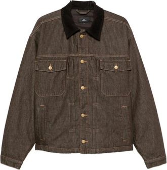 7 For All Mankind Hombre, Chaquetas, Marr&oacute;n, Talla: M